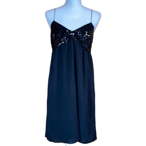 M.S.S.P.  Black Silk and Sequin Dress - EUC